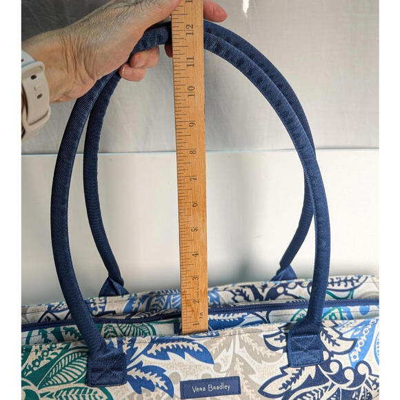 Vera Bradley Northern Lights Lighten Up Expandable Travel Tote Carry All Blue - Picture 6 of 15